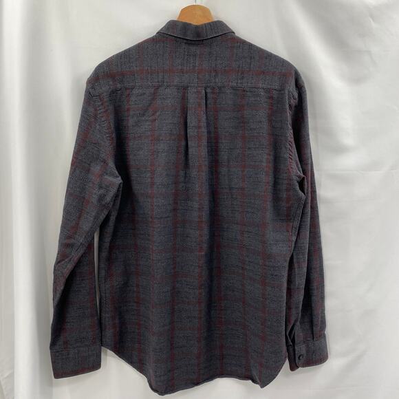 Billy Reid M Gray Plaid Button Down Shirt - Picture 5 of 6